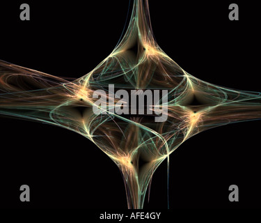 Abstract fractal flamme ressemblant à une étoile sinusoïdal Banque D'Images