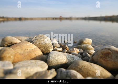 Plage du lac Pierre Banque D'Images