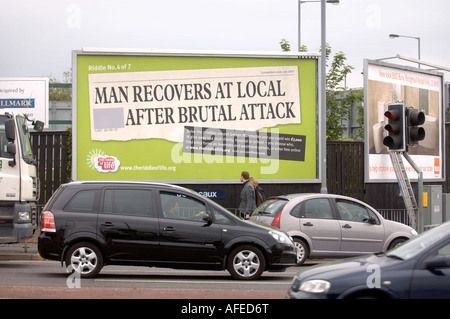 Un PANNEAU AVEC UN MESSAGE CRYPTIQUE DE LA BIBLE RELIGOUS À BURY UK Banque D'Images