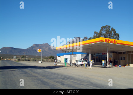 Calvinia Northern Cape Afrique du Sud . Station Shell Banque D'Images