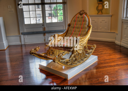 À bascule en bois sculpté sur l'affichage en Lightner Museum St Augustine en Floride Banque D'Images