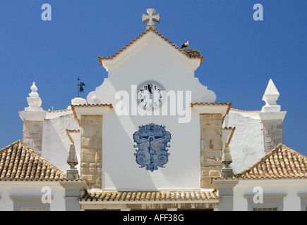 Algarve de l'Est, l'église paroissiale de Olhao Banque D'Images