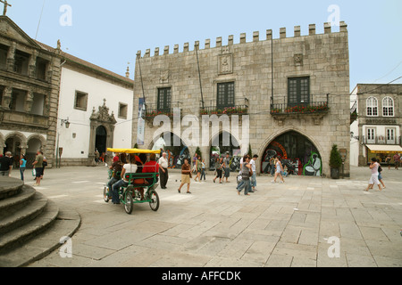 Pacos do Concelho, ou l'ancien hôtel de ville, place principale, Viana do Castelo, Nord du Portugal Banque D'Images