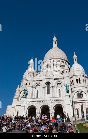 Le Sacré Coeur de Montmartre - Paris France 2007 Banque D'Images