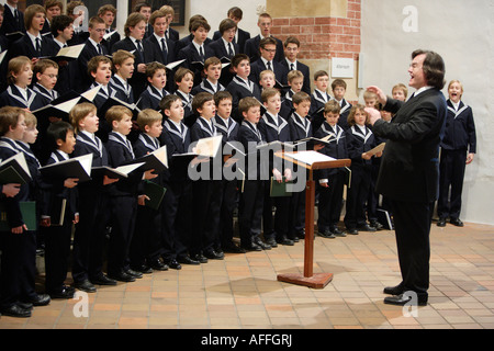 Thomanerchor en l'église Thomaskirche Banque D'Images