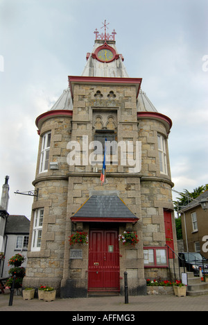 Ancien hôtel de ville de Marazion maintenant un musée précédemment utilisés comme une prison est Cornwall Marazion s plus ancien ville étant une charte en 12 Banque D'Images