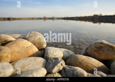 Plage du lac Pierre Banque D'Images