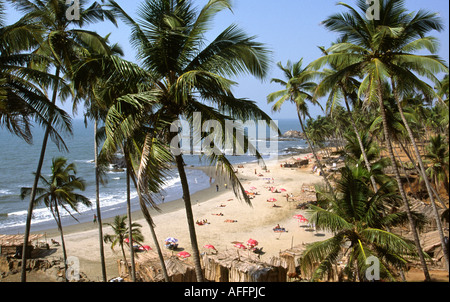 Inde Goa Vagator beach Banque D'Images