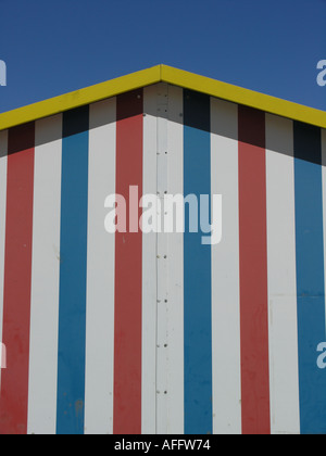 Cabane de plage sur la plage de Weymouth Dorset Banque D'Images