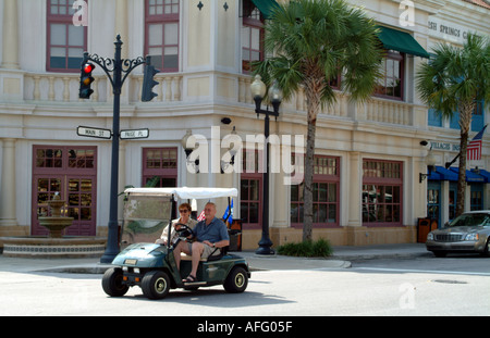 Club de Golf Cart in Spanish Springs les Villages Mid Florida fl USA Banque D'Images