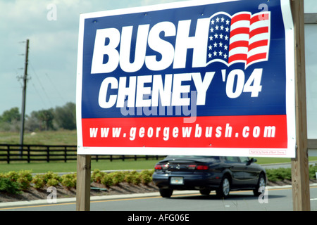 Élections USA 2004 Bush Cheney les Villages Mid Florida fl États-Unis d'Amérique Banque D'Images