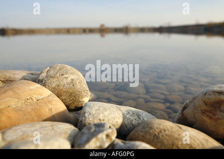 Plage du lac Pierre Banque D'Images