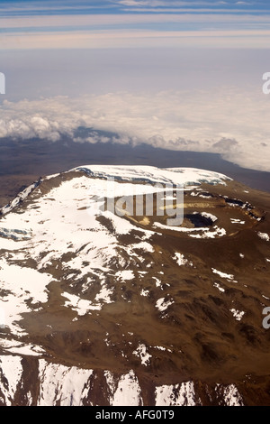 Le cratère au sommet du mont Kilimanjaro en Tanzanie Banque D'Images