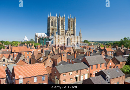 La Cathédrale de Lincoln Lincolnshire England UK Banque D'Images