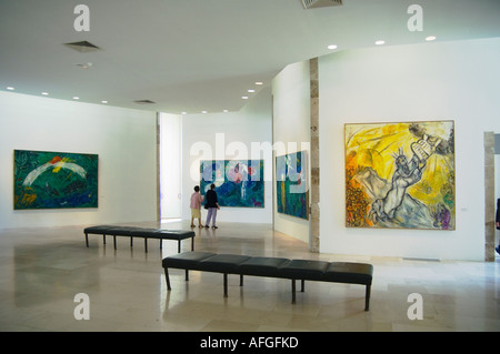 Nice Cote d'Azur France - l'intérieur de la musée Marc Chagall Banque D'Images