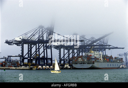 Trinity quai du port de Felixstowe dans le Suffolk, le premier port de conteneurs. Banque D'Images