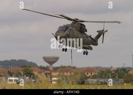 RAF Royal Air Force Agusta Westland Merlin HC 3 transportant des troupes de bataille hélicoptère utilitaire de support Banque D'Images