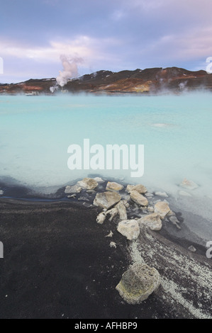 La diatomite Bjarnarflag et usine géothermique près du lac Myvatn Reykjahlid Islande du Nord EU Europe Banque D'Images