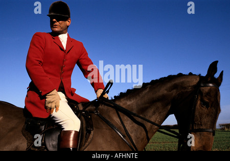 'Chasse', l'ESSEX ESSEX HUNT, Huntsman Banque D'Images