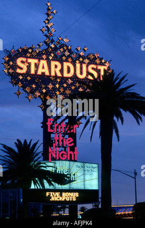 Stardust en néon de Las Vegas, Nevada, USA Banque D'Images