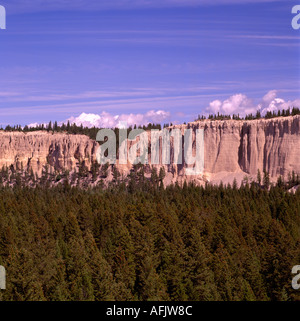 Les cheminées à Dutch Creek près de Canal Flats et Fairmont dans la région de Kootenay et Rocheuses Canadiennes Colombie-britannique Canada pour l'été Banque D'Images