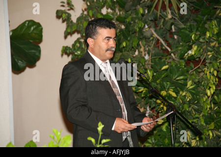 Amir Peretz, chef du parti travailliste israélien Juin 2006 actuel vice-premier ministre et ministre de la Défense Banque D'Images