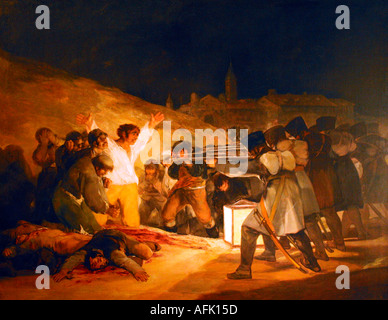 Museo del Prado Exécution des défenseurs de Madrid 3 mai 1808 par Goya Musée Du Prado Madrid Espagne Europe Banque D'Images