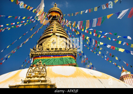 Swayambhunat Temple de Swayambhunath Stupa SWAYAMBUNATH Katmandou Katmandou Népal Asie Banque D'Images
