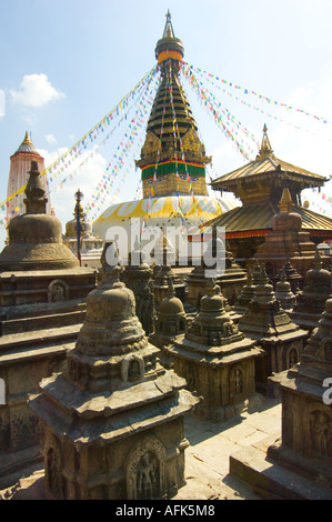 Swayambhunat Temple de Swayambhunath Stupa SWAYAMBUNATH Katmandou Katmandou Népal Asie Banque D'Images