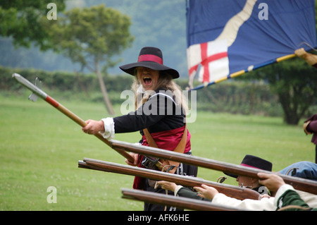 English Civil War Battle chargé Banque D'Images