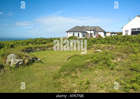 Ty Mawr Hut des cercles, à l'âge de fer, au sud du site Pile, Anglesey, au nord ouest du pays de Galles Banque D'Images