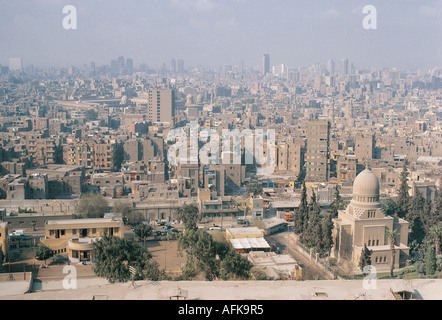 La ville du Caire vu de la Citadelle l'Égypte Banque D'Images