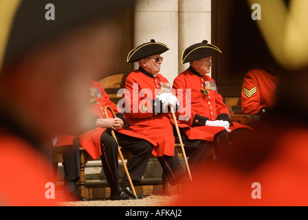 Vétérans de guerre, Chelsea retraités Londres le défilé annuel de la Journée des fondateurs Londres SW3 Angleterre années 2006 2000 HOMER SYKES Banque D'Images