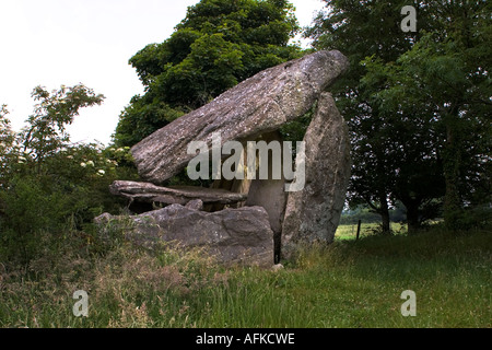 Kimogue Portal Tomb, Carlow, comté de Kilkenny, Irlande Banque D'Images