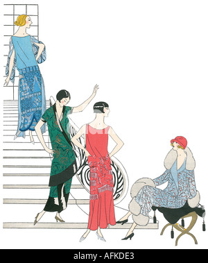 La plaque de la Goutte d'Art Mode Beauté montrant journée 1920 Banque D'Images