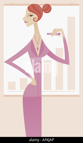 Businesswoman giving a presentation Banque D'Images