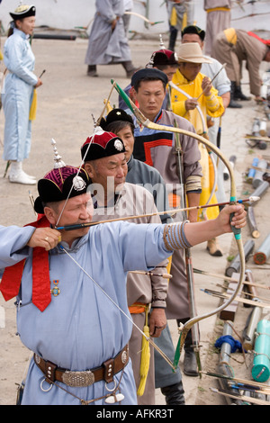 Festival Naadam en Mongolie UB Banque D'Images