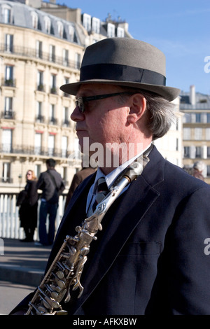 Des musiciens de rue à Paris, France, Printemps 2007 Banque D'Images