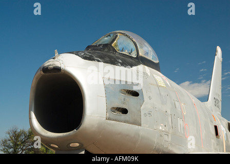 Un North American F 86 Sabre exposé au Musée de l'espace aérien du Dakota du Sud à proximité de Rapid City l'été 2007 Banque D'Images