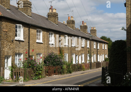 Rangée de cottages en terrasse Hertford Hertfordshire, The Folly Street, UK HOMER SYKES Banque D'Images