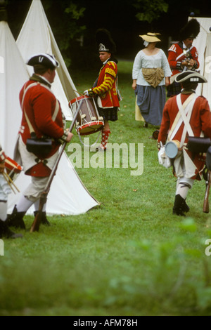 Histoire de la guerre d'Indépendance américaine se préparer à lutter contre les faux chez Edward part musée plantation Rockford Lancaster, PA. Banque D'Images