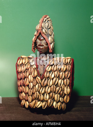 Beaux-arts, de l'Afrique, de l'artisanat / artisanat, double figure, Ibeji, Oshogbo, Nigéria, sculpture, mannequin de bois, Yoruba, shell, africaine, Banque D'Images