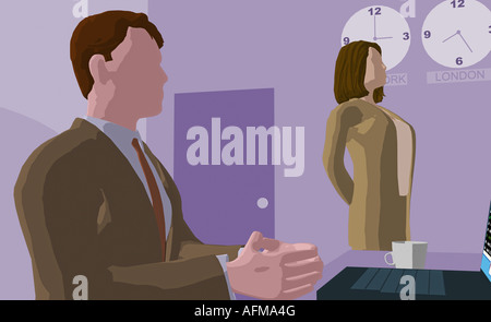 Woman in a conference room Banque D'Images