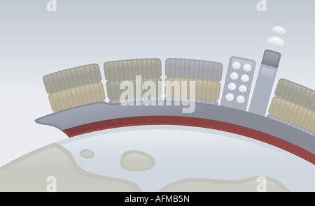 Porte-conteneurs chargés de conteneurs de fret Banque D'Images