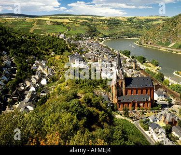 DE RHÉNANIE-PALATINAT - : Oberwesel-sur-Rhin Banque D'Images