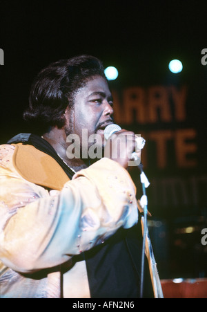 BARRY WHITE chanteuse soul US Banque D'Images