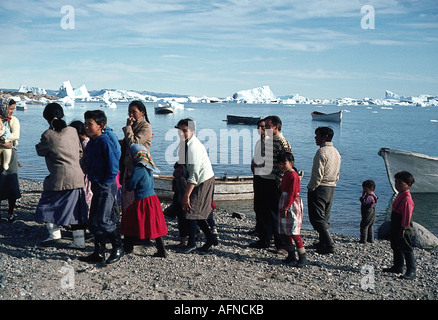 Population, groupes, Danemark, Groenland, groupe des Inuits, 1962, Banque D'Images