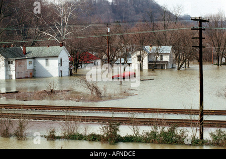 De graves inondations dans la ville de Le Liban Junction Colorado Banque D'Images