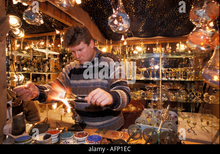 Marché de Noël à Spittelberg Viennois Banque D'Images