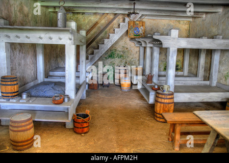 La caserne britannique à l'intérieur de Castillo de San Marcos National Monument St Augustine en Floride image HDR Banque D'Images